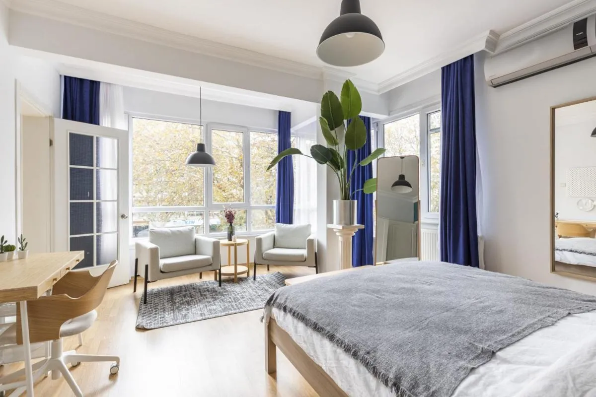 Image 1 of Sleek Flat w Balcony 8 min to Coast on Bagdat Ave