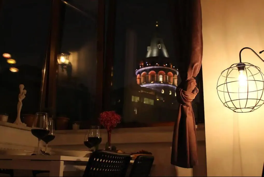Image of Galata Tower Modern Apartment Balcony Beautiful View